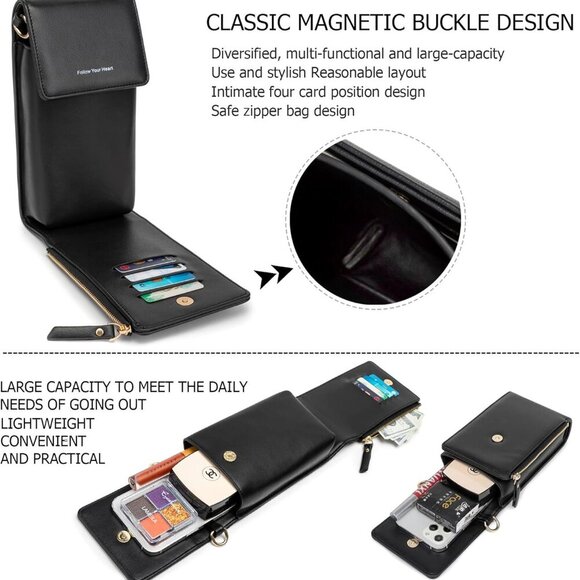 Chic Flap Crossbody Purse for Women with Lightweight Design & Credit Storage - Picture 2 of 6